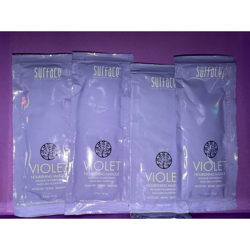 Surface Violet Nourishing Masque 4 Packets Moisture Repair Brighten Treatment